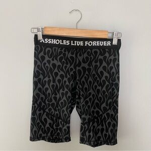 Assholes Live Forever biker shorts